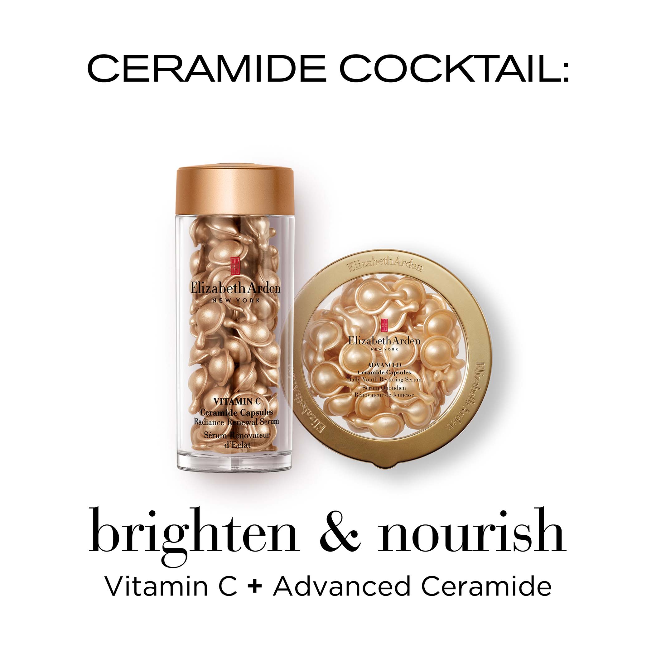 Brighten and nourish with Vitamin C and Advanced Ceramide Capsules