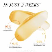 In Just 2 Weeks* 95% saw more refined texture, 93% saw younger, more youthful-looking skin, 98% saw improvement in appearance of skin *Based on a consumer study of 55 women after 2 weeks.