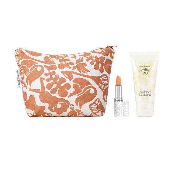 Eight Hour® Cream Lip Protectant Stick SPF 15 + Elizabeth Arden White Tea Hand Cream + Rose Gold Beauty Bag, , large